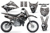 Dirt Bike Graphics Kit Decal Sticker Wrap For Kawasaki KLX110L 2010-2016 CHECKERED BLACK
