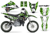 Dirt Bike Graphics Kit Decal Sticker Wrap For Kawasaki KLX110L 2010-2016 HATTER WHITE GREEN