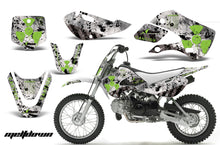 Load image into Gallery viewer, Decal Graphic Kit Wrap For Kawasaki KLX 110 2002-2009 KX 65 2002-2018 MELTDOWN GREEN WHITE-atv motorcycle utv parts accessories gear helmets jackets gloves pantsAll Terrain Depot