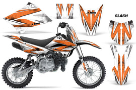 Dirt Bike Graphics Kit Decal Sticker Wrap For Kawasaki KLX110L 2010-2016 SLASH ORANGE-atv motorcycle utv parts accessories gear helmets jackets gloves pantsAll Terrain Depot