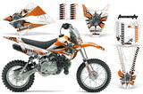 Dirt Bike Graphics Kit Decal Sticker Wrap For Kawasaki KLX110L 2010-2016 TOXIC ORANGE BLACK