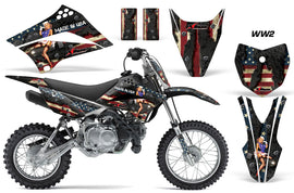 Dirt Bike Graphics Kit Decal Sticker Wrap For Kawasaki KLX110L 2010-2016 WW2 BOMBER-atv motorcycle utv parts accessories gear helmets jackets gloves pantsAll Terrain Depot
