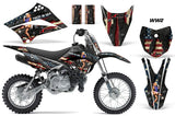 Dirt Bike Graphics Kit Decal Sticker Wrap For Kawasaki KLX110L 2010-2016 WW2 BOMBER