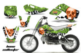 Decal Graphic Kit Wrap For Kawasaki KLX 110 2002-2009 KX 65 2002-2018 BONES ORANGE GREEN