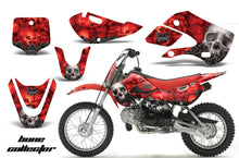 Load image into Gallery viewer, Decal Graphic Kit Wrap For Kawasaki KLX 110 2002-2009 KX 65 2002-2018 BONES RED-atv motorcycle utv parts accessories gear helmets jackets gloves pantsAll Terrain Depot