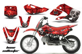 Decal Graphic Kit Wrap For Kawasaki KLX 110 2002-2009 KX 65 2002-2018 BONES RED