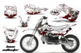 Decal Graphic Kit Wrap For Kawasaki KLX 110 2002-2009 KX 65 2002-2018 BONES WHITE