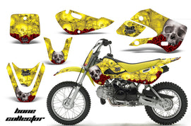 Decal Graphic Kit Wrap For Kawasaki KLX 110 2002-2009 KX 65 2002-2018 BONES YELLOW-atv motorcycle utv parts accessories gear helmets jackets gloves pantsAll Terrain Depot
