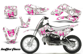 Decal Graphic Kit Wrap For Kawasaki KLX 110 2002-2009 KX 65 2002-2018 BUTTERFLIES PINK WHITE-atv motorcycle utv parts accessories gear helmets jackets gloves pantsAll Terrain Depot