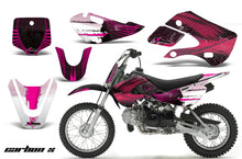 Load image into Gallery viewer, Decal Graphic Kit Wrap For Kawasaki KLX 110 2002-2009 KX 65 2002-2018 CARBONX PINK-atv motorcycle utv parts accessories gear helmets jackets gloves pantsAll Terrain Depot