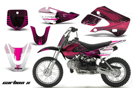 Decal Graphic Kit Wrap For Kawasaki KLX 110 2002-2009 KX 65 2002-2018 CARBONX PINK-atv motorcycle utv parts accessories gear helmets jackets gloves pantsAll Terrain Depot