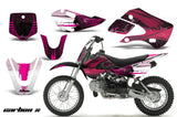 Decal Graphic Kit Wrap For Kawasaki KLX 110 2002-2009 KX 65 2002-2018 CARBONX PINK