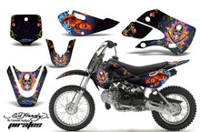 Load image into Gallery viewer, Decal Graphic Kit Wrap For Kawasaki KLX 110 2002-2009 KX 65 2002-2018 EDHP BLUE-atv motorcycle utv parts accessories gear helmets jackets gloves pantsAll Terrain Depot