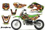 Decal Graphic Kit Wrap For Kawasaki KLX 110 2002-2009 KX 65 2002-2018 FIRESTORM GREEN