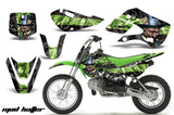 Decal Graphic Kit Wrap For Kawasaki KLX 110 2002-2009 KX 65 2002-2018 HATTER BLACK GREEN