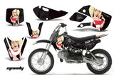 Decal Graphic Kit Wrap For Kawasaki KLX 110 2002-2009 KX 65 2002-2018 MANDY RED BLACK