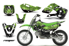 Decal Graphic Kit Wrap For Kawasaki KLX 110 2002-2009 KX 65 2002-2018 REAPER GREEN-atv motorcycle utv parts accessories gear helmets jackets gloves pantsAll Terrain Depot
