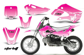 Decal Graphic Kit Wrap For Kawasaki KLX 110 2002-2009 KX 65 2002-2018 SLASH PINK-atv motorcycle utv parts accessories gear helmets jackets gloves pantsAll Terrain Depot
