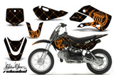 Decal Graphic Kit Wrap For Kawasaki KLX 110 2002-2009 KX 65 2002-2018 RELOADED ORANGE BLACK