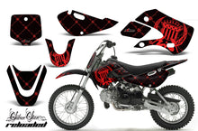 Load image into Gallery viewer, Decal Graphic Kit Wrap For Kawasaki KLX 110 2002-2009 KX 65 2002-2018 RELOADED RED BLACK-atv motorcycle utv parts accessories gear helmets jackets gloves pantsAll Terrain Depot