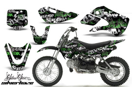 Decal Graphic Kit Wrap For Kawasaki KLX 110 2002-2009 KX 65 2002-2018 SSSH GREEN BLACK-atv motorcycle utv parts accessories gear helmets jackets gloves pantsAll Terrain Depot