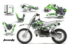 Load image into Gallery viewer, Decal Graphic Kit Wrap For Kawasaki KLX 110 2002-2009 KX 65 2002-2018 TOXIC GREEN WHITE-atv motorcycle utv parts accessories gear helmets jackets gloves pantsAll Terrain Depot