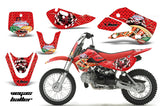 Decal Graphic Kit Wrap For Kawasaki KLX 110 2002-2009 KX 65 2002-2018 VEGAS RED