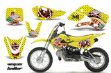Decal Graphic Kit Wrap For Kawasaki KLX 110 2002-2009 KX 65 2002-2018 VEGAS YELLOW