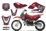 Decal Graphic Kit Wrap For Kawasaki KLX 110 2002-2009 KX 65 2002-2018 WIDOW BLUE RED