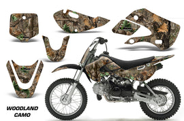 Decal Graphic Kit Wrap For Kawasaki KLX 110 2002-2009 KX 65 2002-2018 WOODLAND CAMO-atv motorcycle utv parts accessories gear helmets jackets gloves pantsAll Terrain Depot