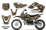 Decal Graphic Kit Wrap For Kawasaki KLX 110 2002-2009 KX 65 2002-2018 WOODLAND CAMO