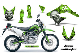 Dirt Bike Graphics Kit Decal Sticker Wrap For Kawasaki KLX125 2010-2016 BONES GREEN-atv motorcycle utv parts accessories gear helmets jackets gloves pantsAll Terrain Depot