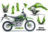Dirt Bike Graphics Kit Decal Sticker Wrap For Kawasaki KLX125 2010-2016 BONES GREEN