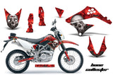 Dirt Bike Graphics Kit Decal Sticker Wrap For Kawasaki KLX125 2010-2016 BONES RED