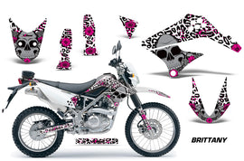 Dirt Bike Graphics Kit Decal Sticker Wrap For Kawasaki KLX125 2010-2016 BRITTANY PINK WHITE-atv motorcycle utv parts accessories gear helmets jackets gloves pantsAll Terrain Depot