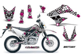 Dirt Bike Graphics Kit Decal Sticker Wrap For Kawasaki KLX125 2010-2016 BRITTANY PINK WHITE