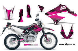 Dirt Bike Graphics Kit Decal Sticker Wrap For Kawasaki KLX125 2010-2016 CARBONX PINK-atv motorcycle utv parts accessories gear helmets jackets gloves pantsAll Terrain Depot