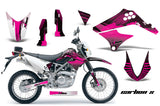 Dirt Bike Graphics Kit Decal Sticker Wrap For Kawasaki KLX125 2010-2016 CARBONX PINK