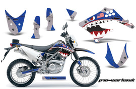 Dirt Bike Graphics Kit Decal Sticker Wrap For Kawasaki KLX125 2010-2016 WARHAWK BLACK-atv motorcycle utv parts accessories gear helmets jackets gloves pantsAll Terrain Depot