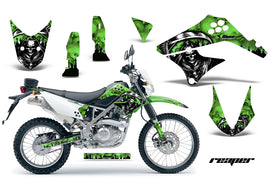 Dirt Bike Graphics Kit Decal Sticker Wrap For Kawasaki KLX125 2010-2016 REAPER GREEN-atv motorcycle utv parts accessories gear helmets jackets gloves pantsAll Terrain Depot