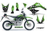 Dirt Bike Graphics Kit Decal Sticker Wrap For Kawasaki KLX125 2010-2016 REAPER GREEN
