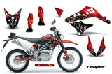 Dirt Bike Graphics Kit Decal Sticker Wrap For Kawasaki KLX125 2010-2016 REAPER RED