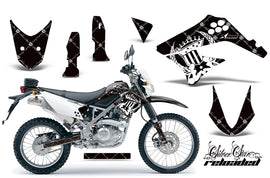 Dirt Bike Graphics Kit Decal Sticker Wrap For Kawasaki KLX125 2010-2016 RELOADED WHITE BLACK-atv motorcycle utv parts accessories gear helmets jackets gloves pantsAll Terrain Depot