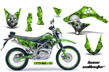 Load image into Gallery viewer, Graphics Kit Decal Sticker Wrap + # Plates For Kawasaki KLX125 2010-2016 BONES BLACK-atv motorcycle utv parts accessories gear helmets jackets gloves pantsAll Terrain Depot