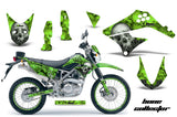 Graphics Kit Decal Sticker Wrap + # Plates For Kawasaki KLX125 2010-2016 BONES BLACK