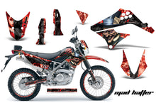 Load image into Gallery viewer, Graphics Kit Decal Sticker Wrap + # Plates For Kawasaki KLX125 2010-2016 HATTER BLACK RED-atv motorcycle utv parts accessories gear helmets jackets gloves pantsAll Terrain Depot
