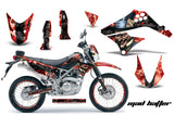 Graphics Kit Decal Sticker Wrap + # Plates For Kawasaki KLX125 2010-2016 HATTER BLACK RED
