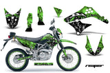 Graphics Kit Decal Sticker Wrap + # Plates For Kawasaki KLX125 2010-2016 REAPER GREEN