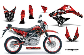 Graphics Kit Decal Sticker Wrap + # Plates For Kawasaki KLX125 2010-2016 REAPER RED-atv motorcycle utv parts accessories gear helmets jackets gloves pantsAll Terrain Depot