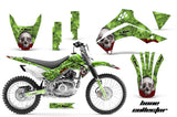 Dirt Bike Decal Graphics Kit Sticker Wrap For Kawasaki KLX140 2008-2018 BONES GREEN